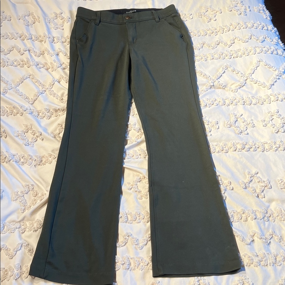 Green Flared Pants